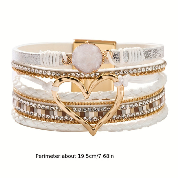 Layered Bohemian Leather Bracelet