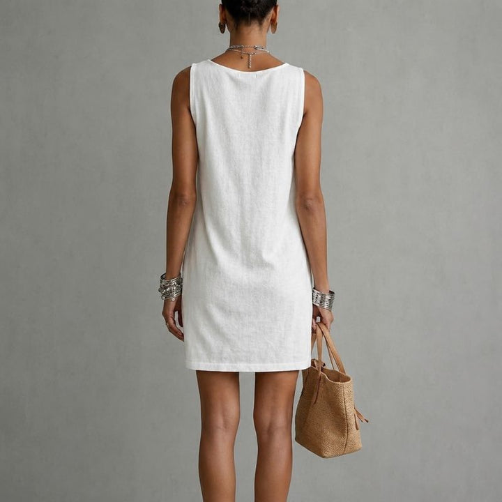 Maeve™ | Modern Drape Sleeveless Mini Dress