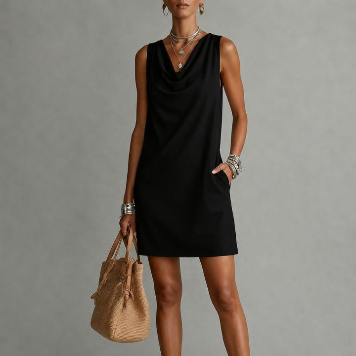 Maeve™ | Modern Drape Sleeveless Mini Dress