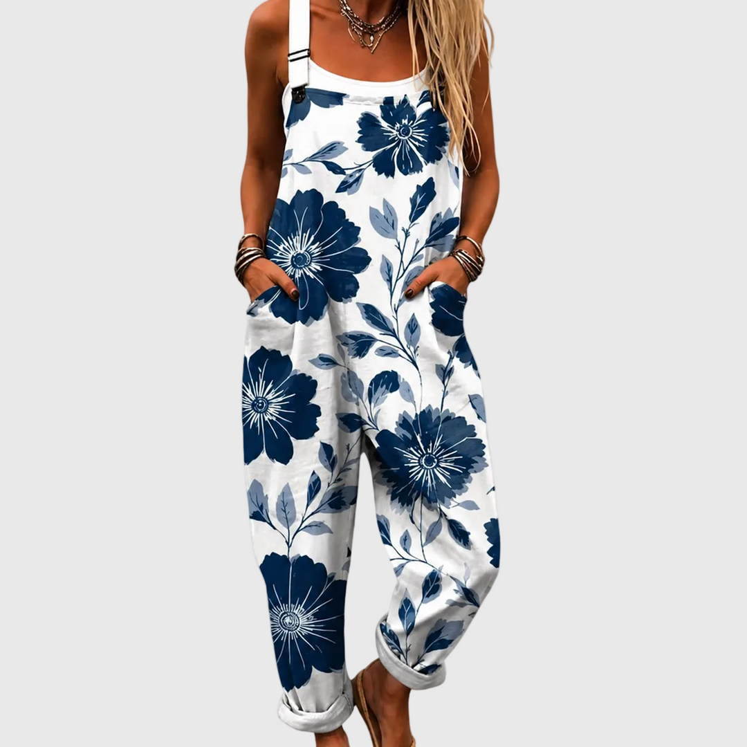 Cozy Patterned Overalls