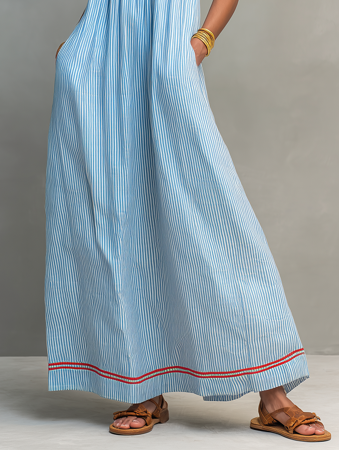 Elara™ | Seaside Stripe Maxi Dress