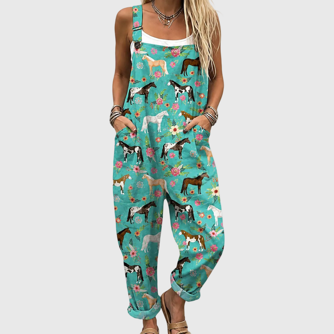 Cozy Printed Overalls