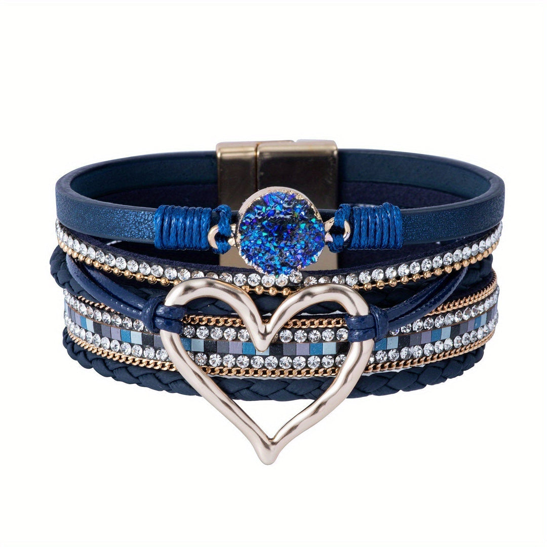 Layered Bohemian Leather Bracelet