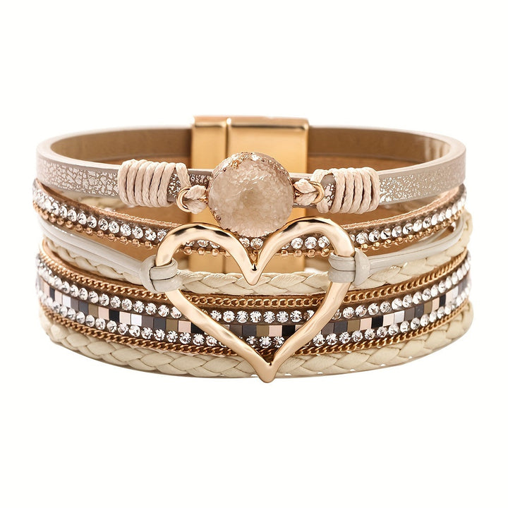 Layered Bohemian Leather Bracelet