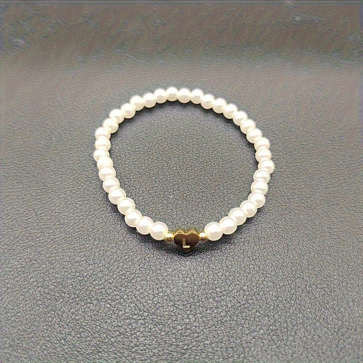 Stylish Heart Initial Bracelet (A–Z)