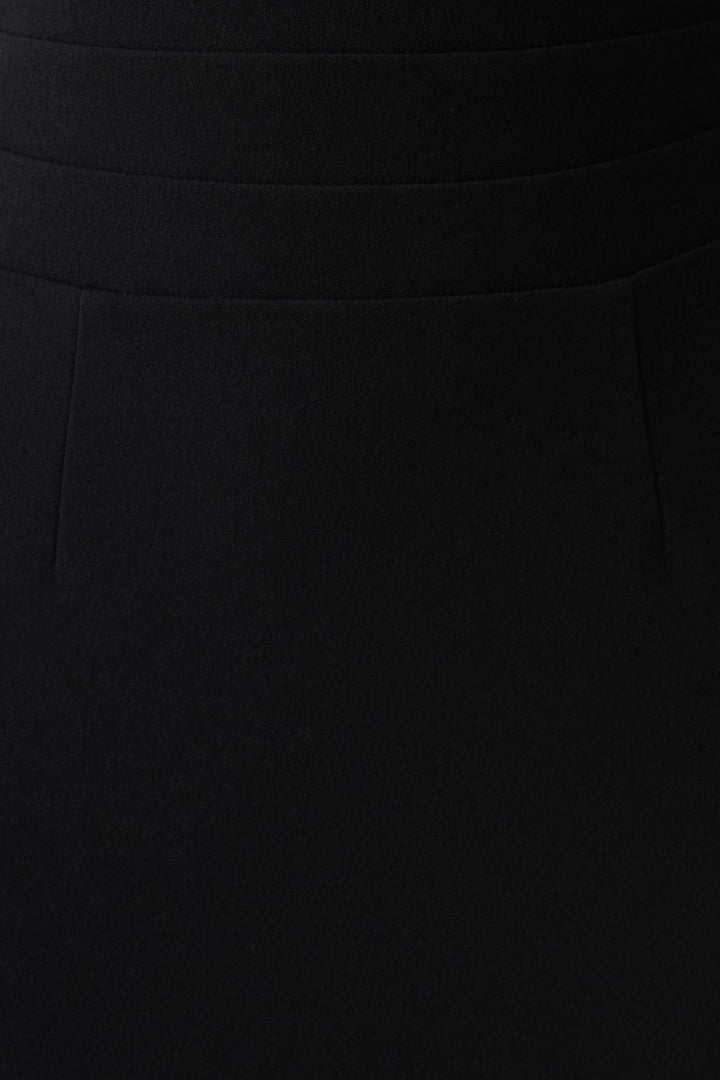 Elan Stretch Crepe Maxi Dress - Black