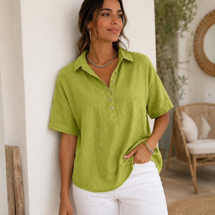 Lauren™ | Coastal Ease Button-Collar Blouse