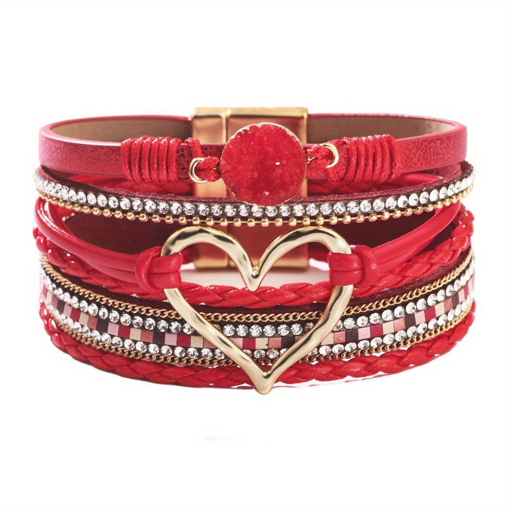 Layered Bohemian Leather Bracelet