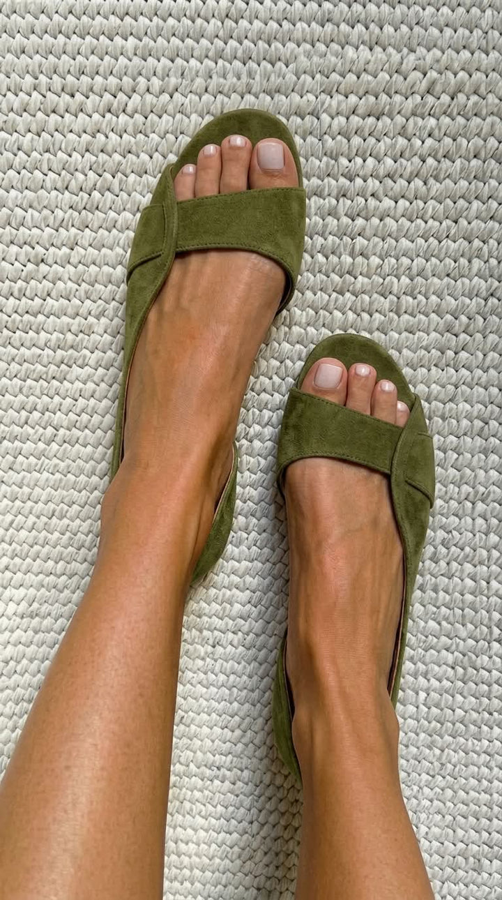 Sadie™ | Soft Suede Slingback Sandals