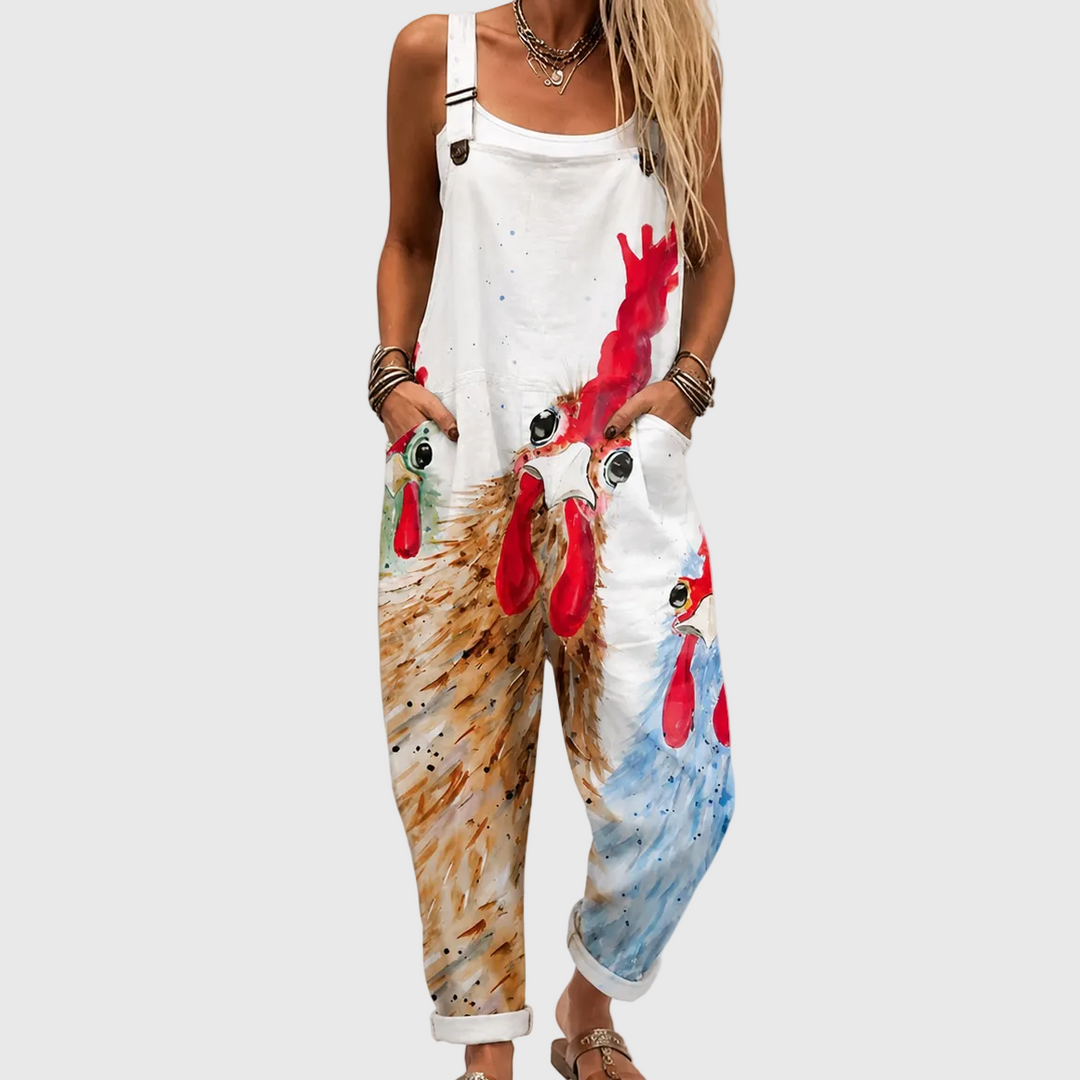 Cozy Graphic Overalls
