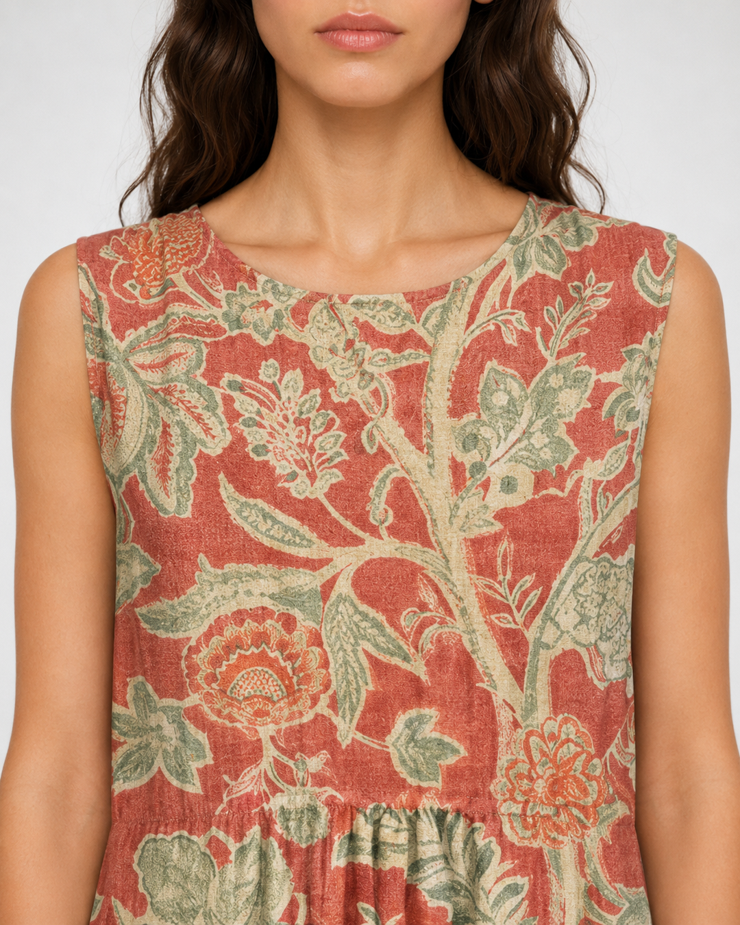 Rosalie™ | Robe midi à motif cachemire botanique