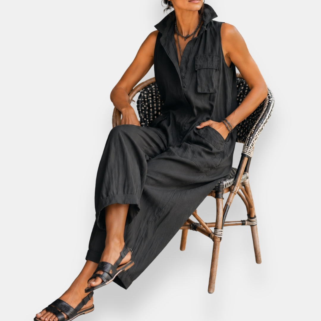 Maya™ | Relaxed Sleeveless Jumpsuit