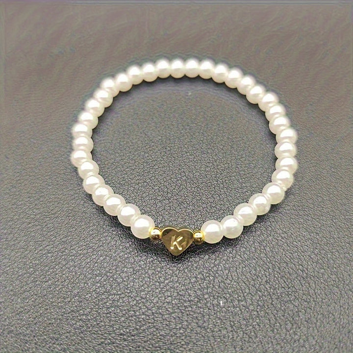 Stylish Heart Initial Bracelet (A–Z)