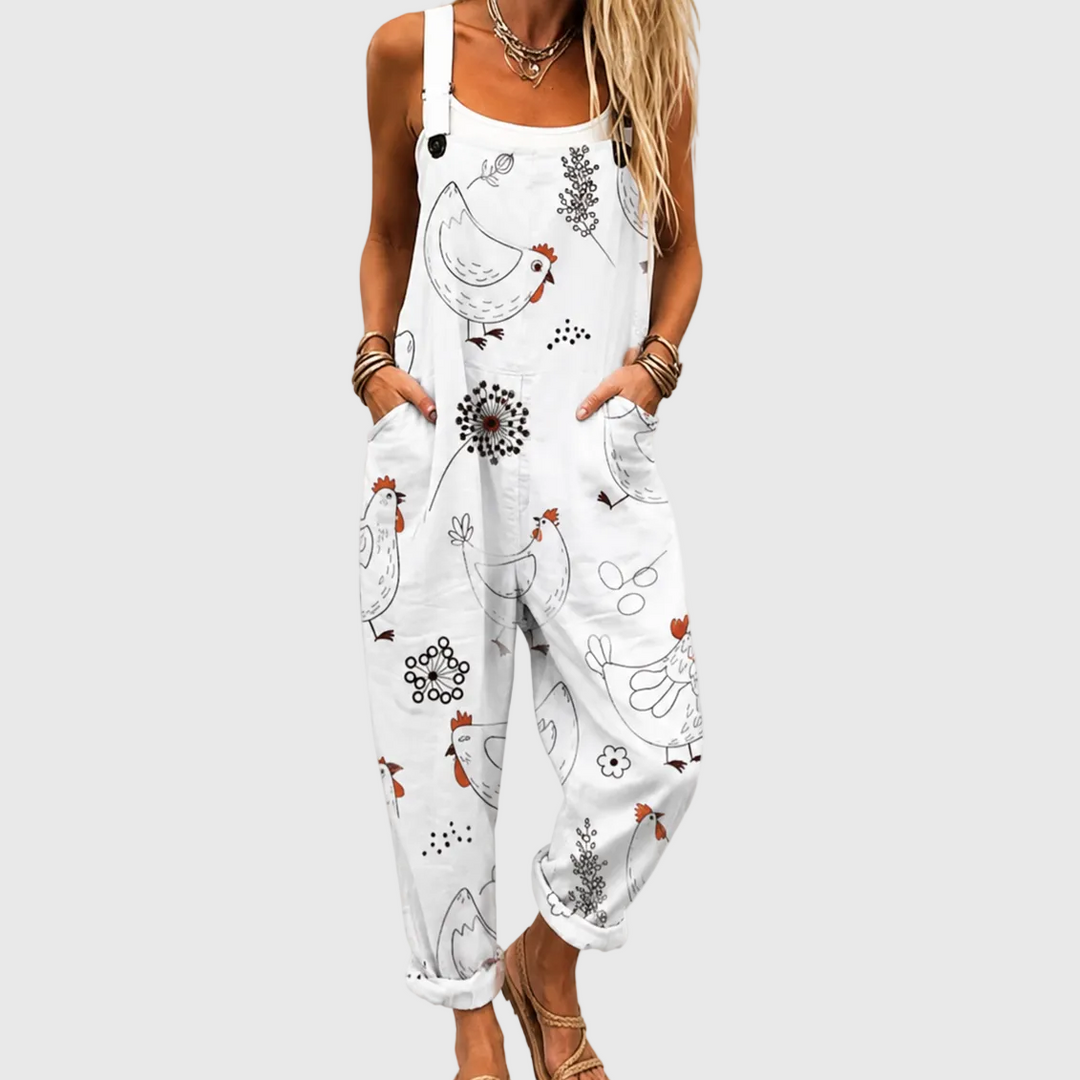 Cozy Graphic Overalls