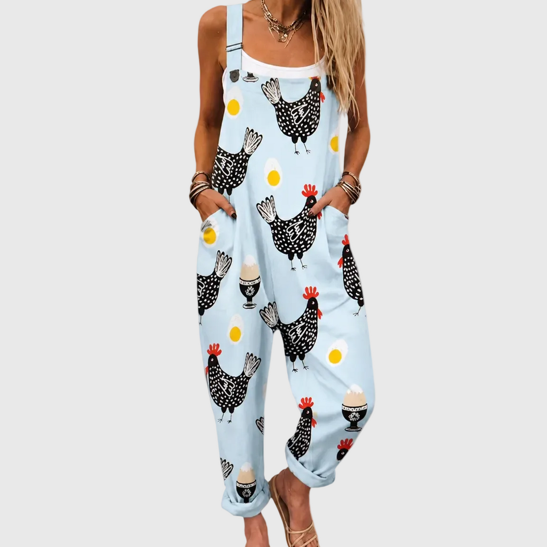 Cozy Graphic Overalls