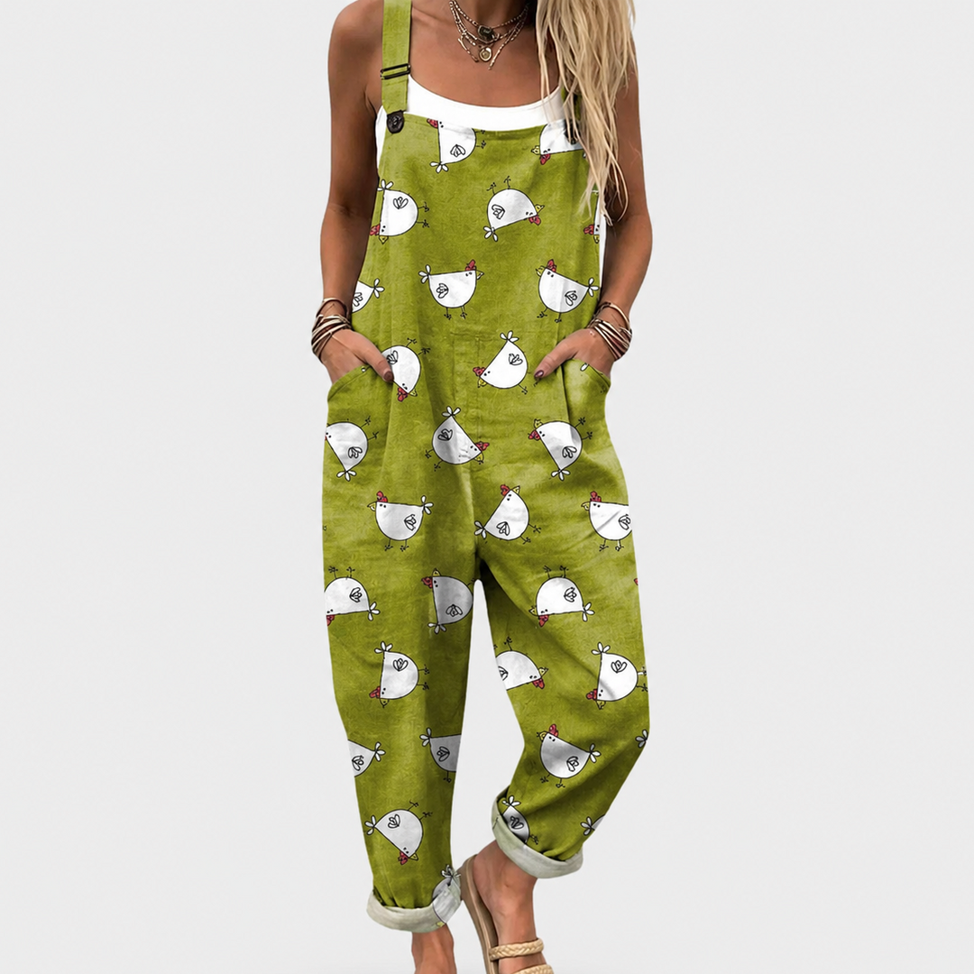 Cozy Graphic Overalls