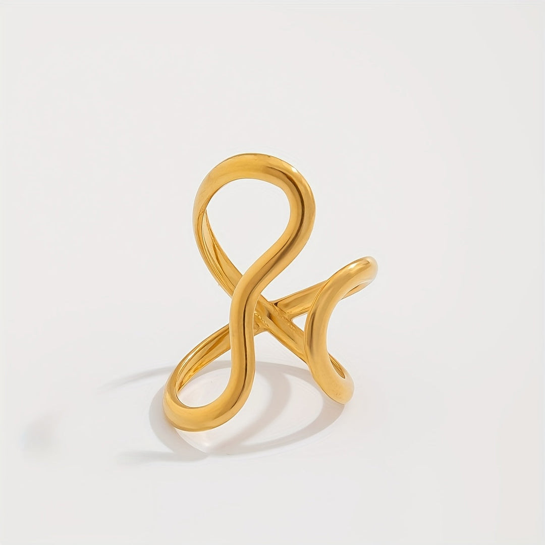 Stylish Asymmetrical Wave Ring