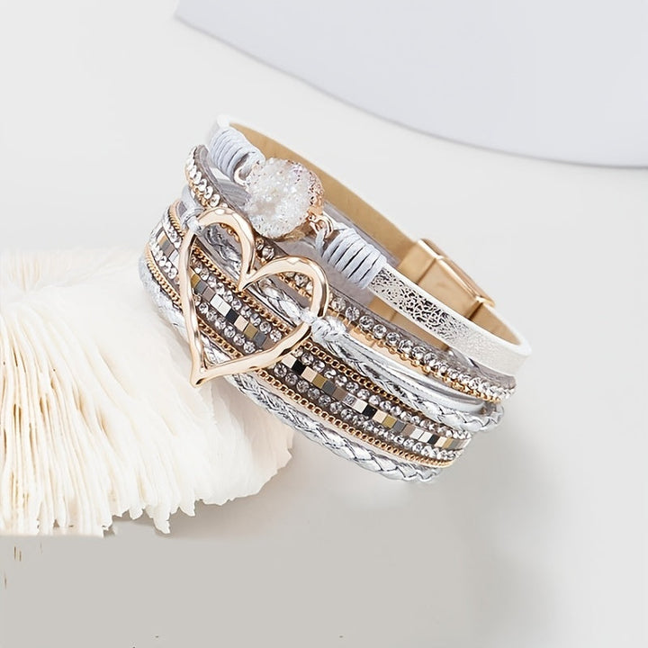 Layered Bohemian Leather Bracelet