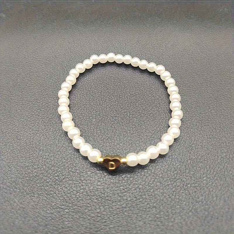 Stylish Heart Initial Bracelet (A–Z)
