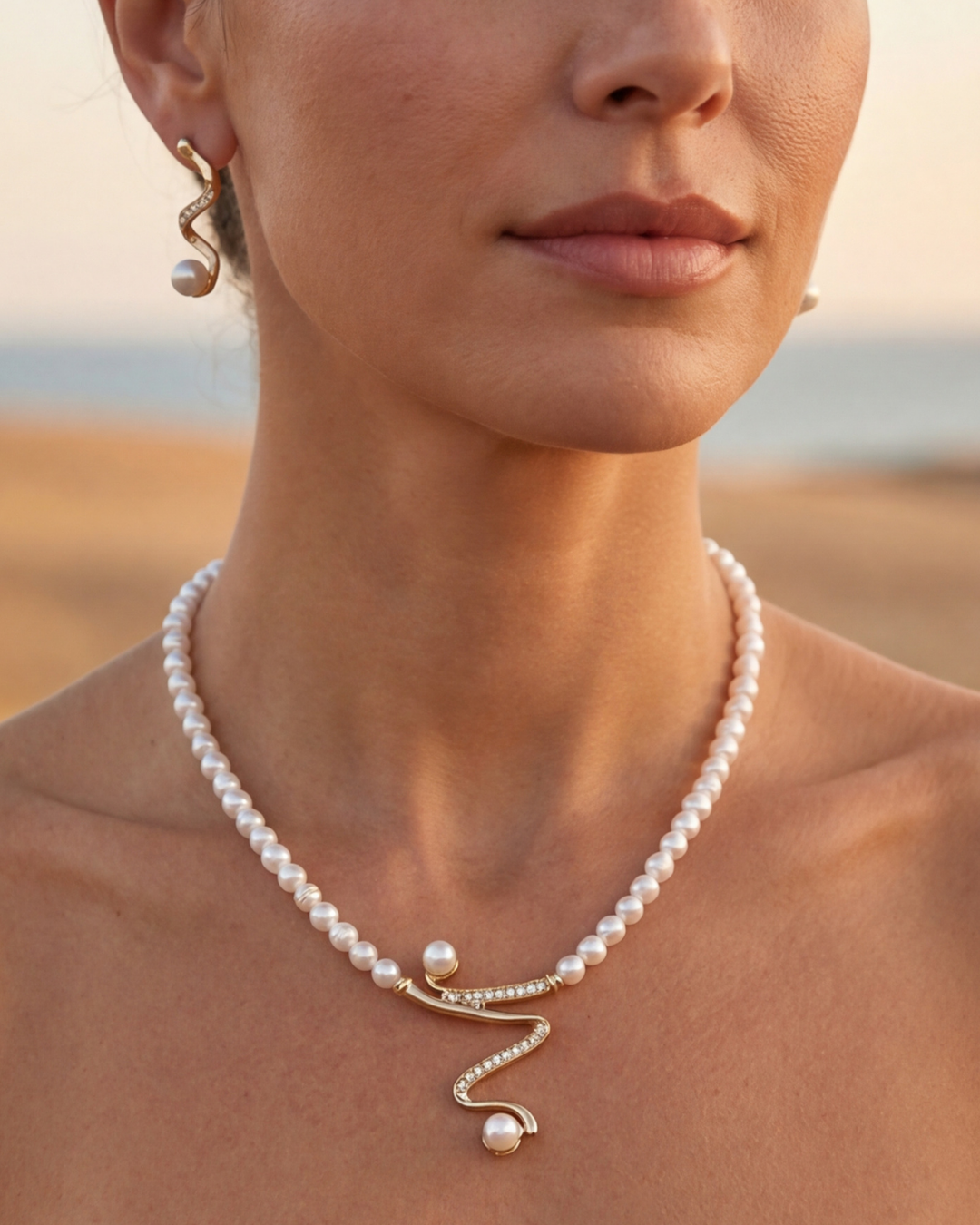 Elora Jewelry Set: Necklace and Earrings