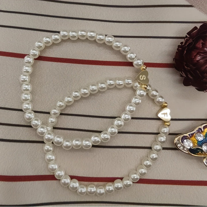 Stylish Heart Initial Bracelet (A–Z)