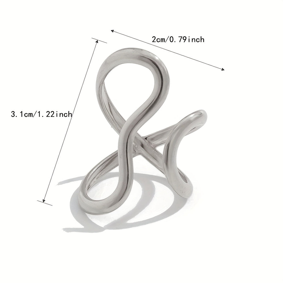 Stylish Asymmetrical Wave Ring