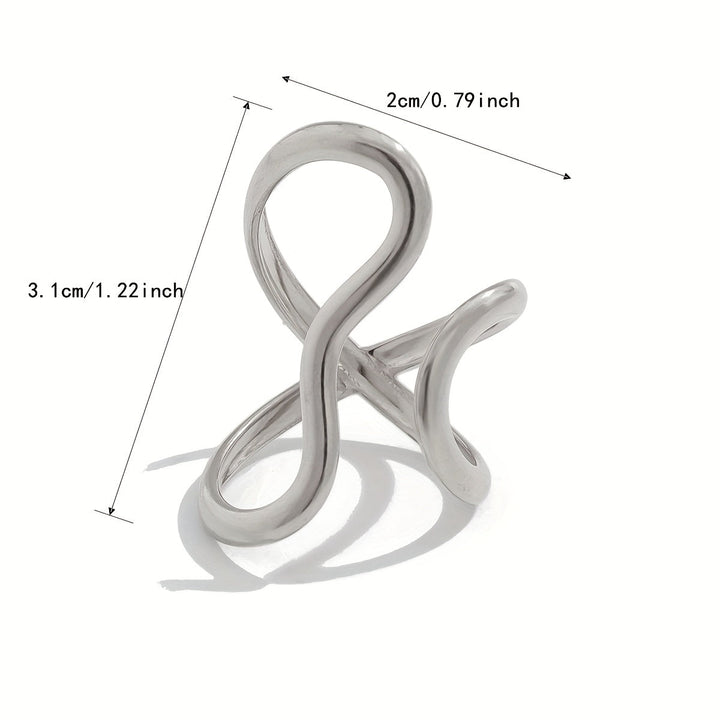 Stylish Asymmetrical Wave Ring