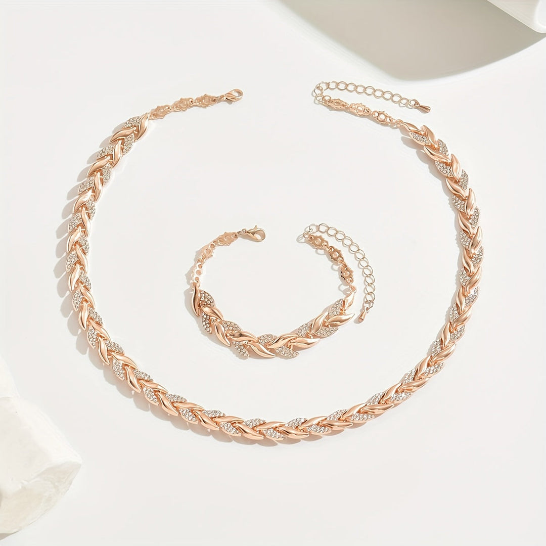 Herringbone Crystal Jewelry Collection