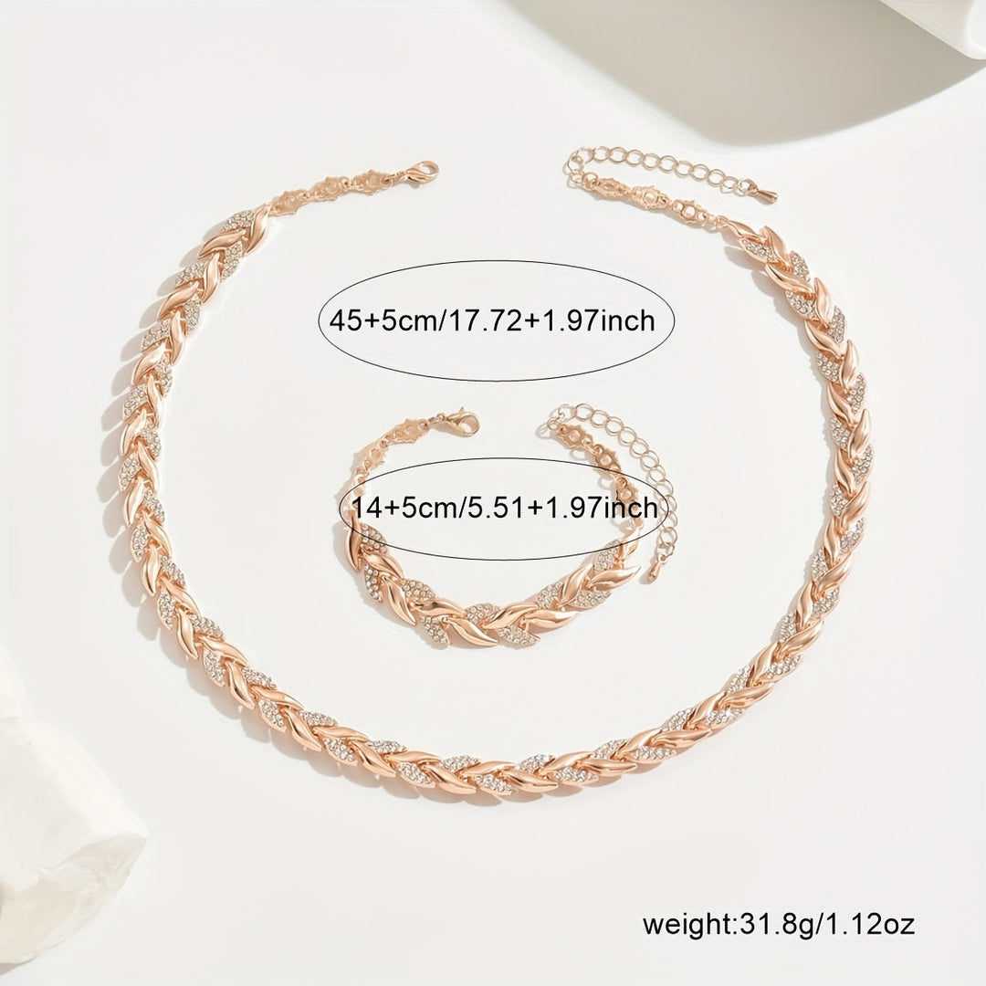 Herringbone Crystal Jewelry Collection
