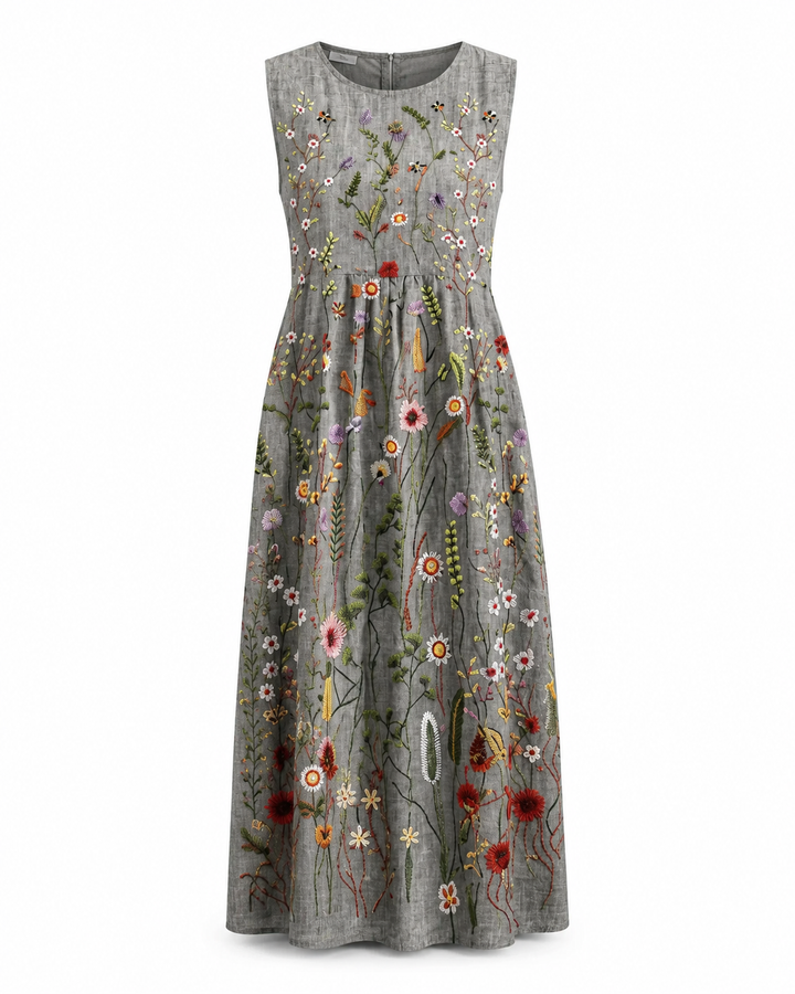 Rosalie™ | Robe midi à motif cachemire botanique