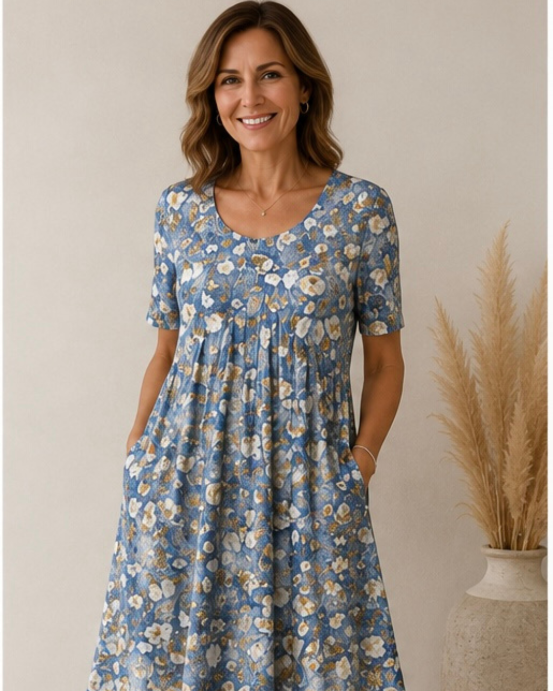 Marlowe™ | Meadow Bloom Flattering Midi Dress