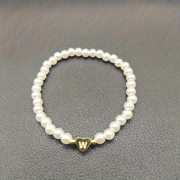 Stylish Heart Initial Bracelet (A–Z)