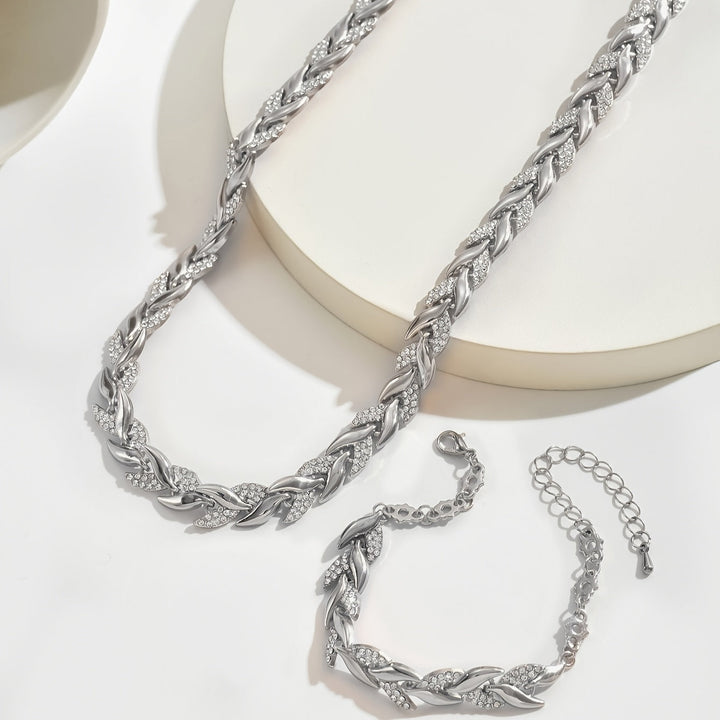 Herringbone Crystal Jewelry Collection