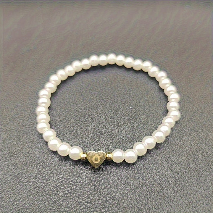Stylish Heart Initial Bracelet (A–Z)