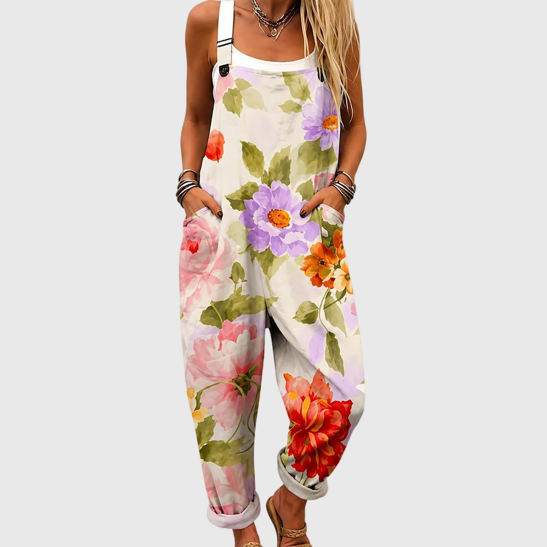 Cozy Patterned Overalls