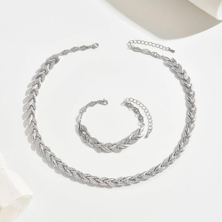Herringbone Crystal Jewelry Collection