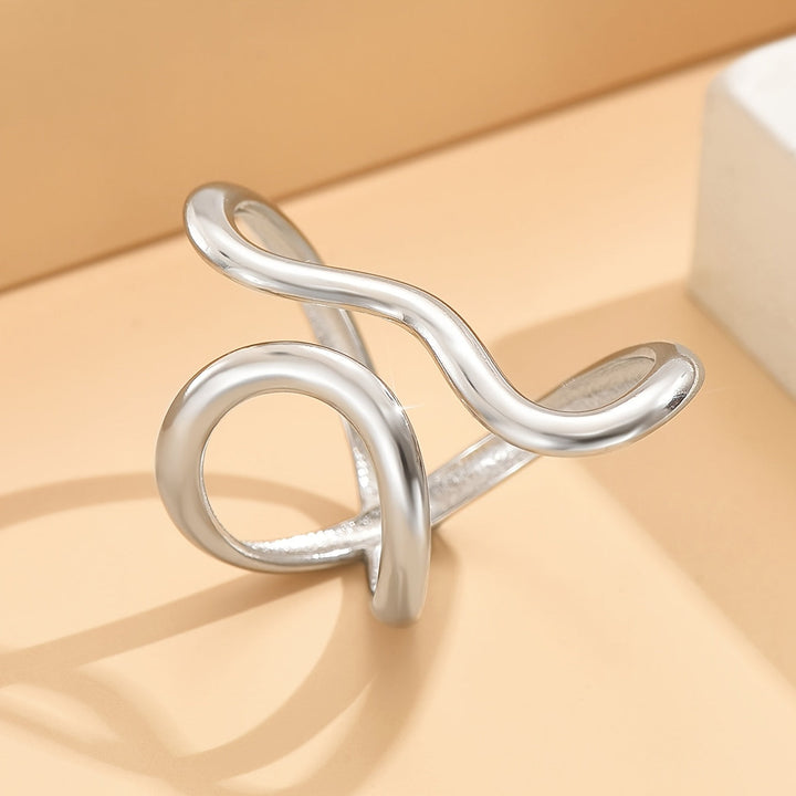 Stylish Asymmetrical Wave Ring