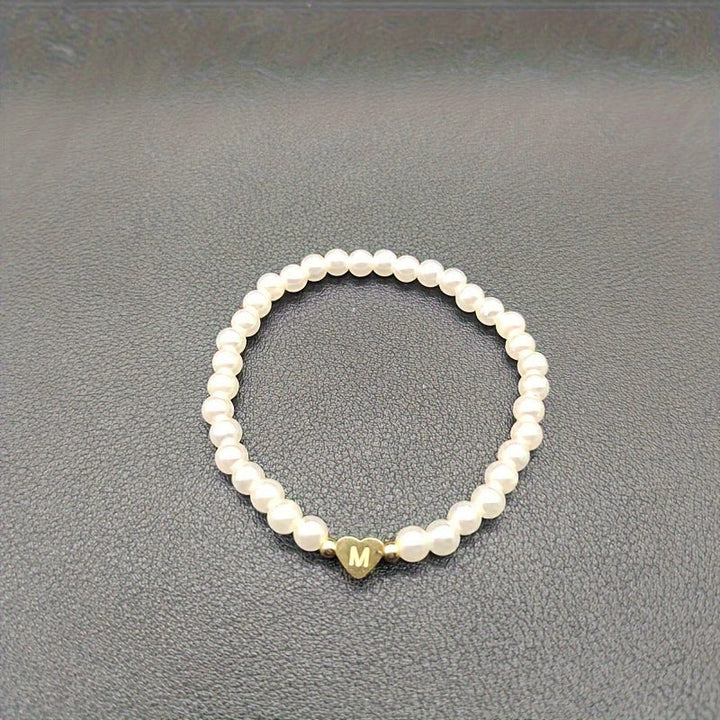 Stylish Heart Initial Bracelet (A–Z)
