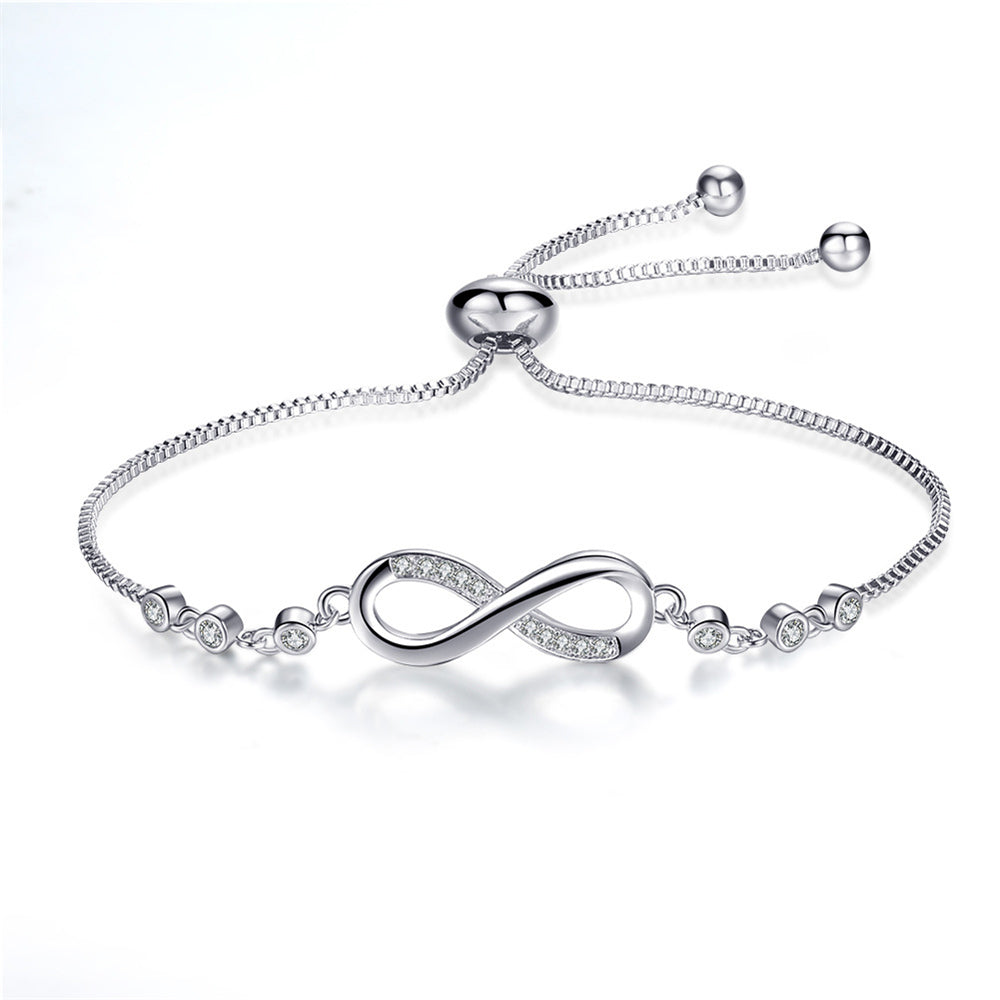 Elegant Rose Gold Infinity-Shaped Adjustable Bracelet
