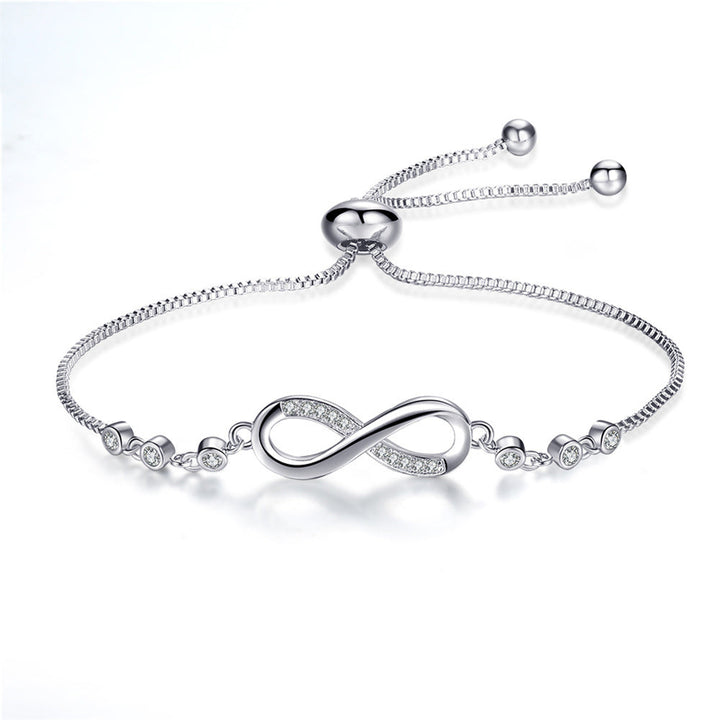 Elegant Rose Gold Infinity-Shaped Adjustable Bracelet