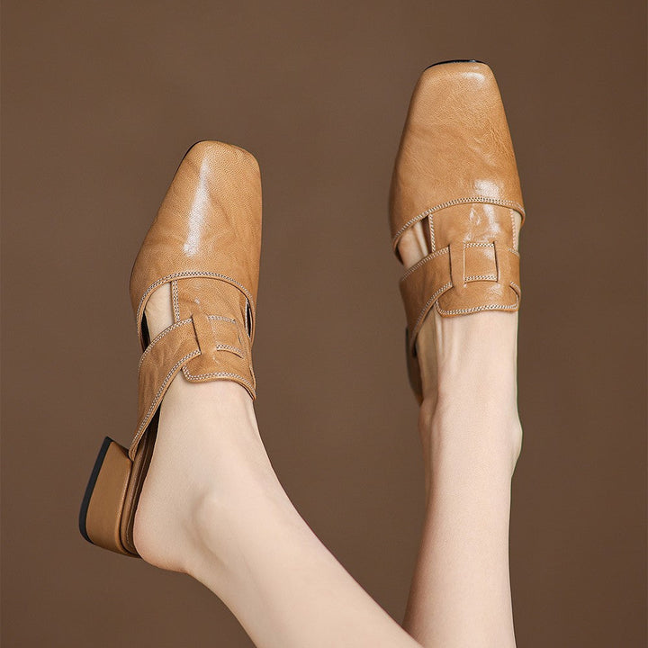 Margot™ | Polished Square-Toe Mules