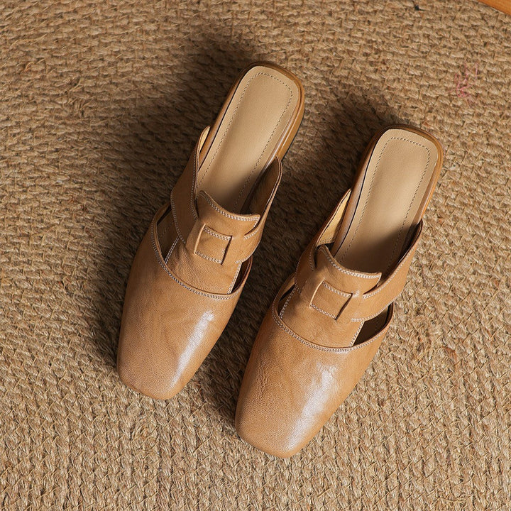 Margot™ | Polished Square-Toe Mules