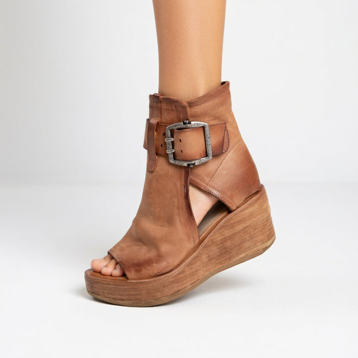 Chloe™ | Modern Open-Toe Wedge Booties