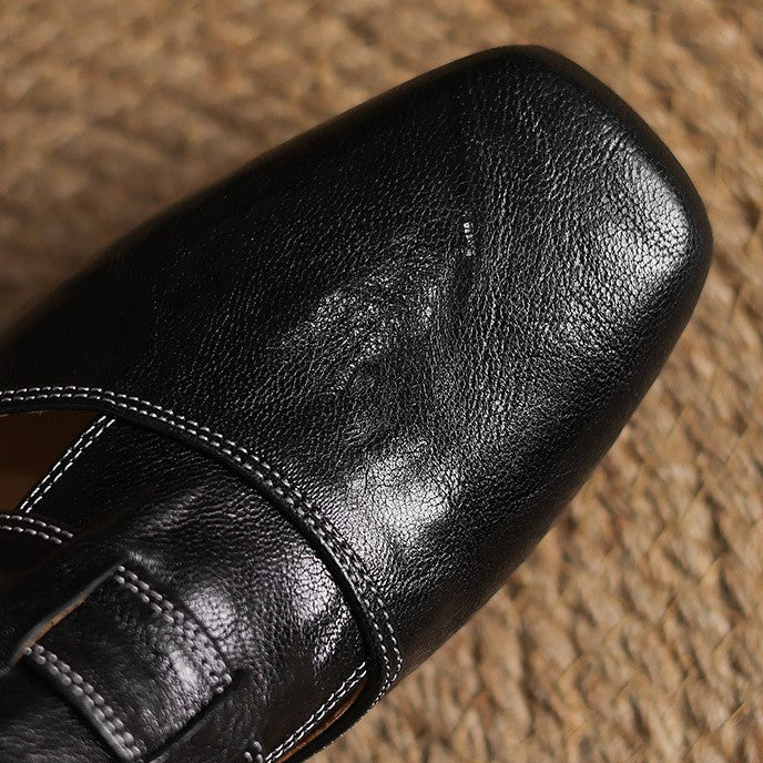 Margot™ | Polished Square-Toe Mules