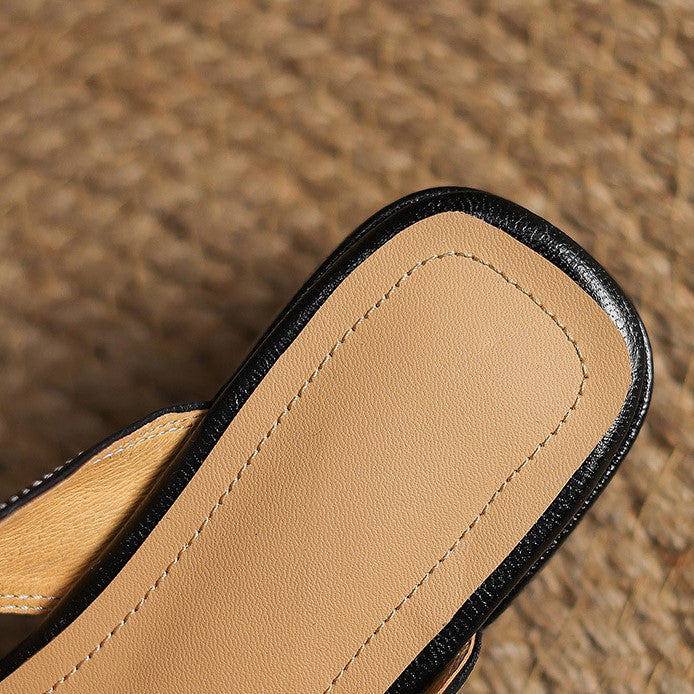 Margot™ | Polished Square-Toe Mules