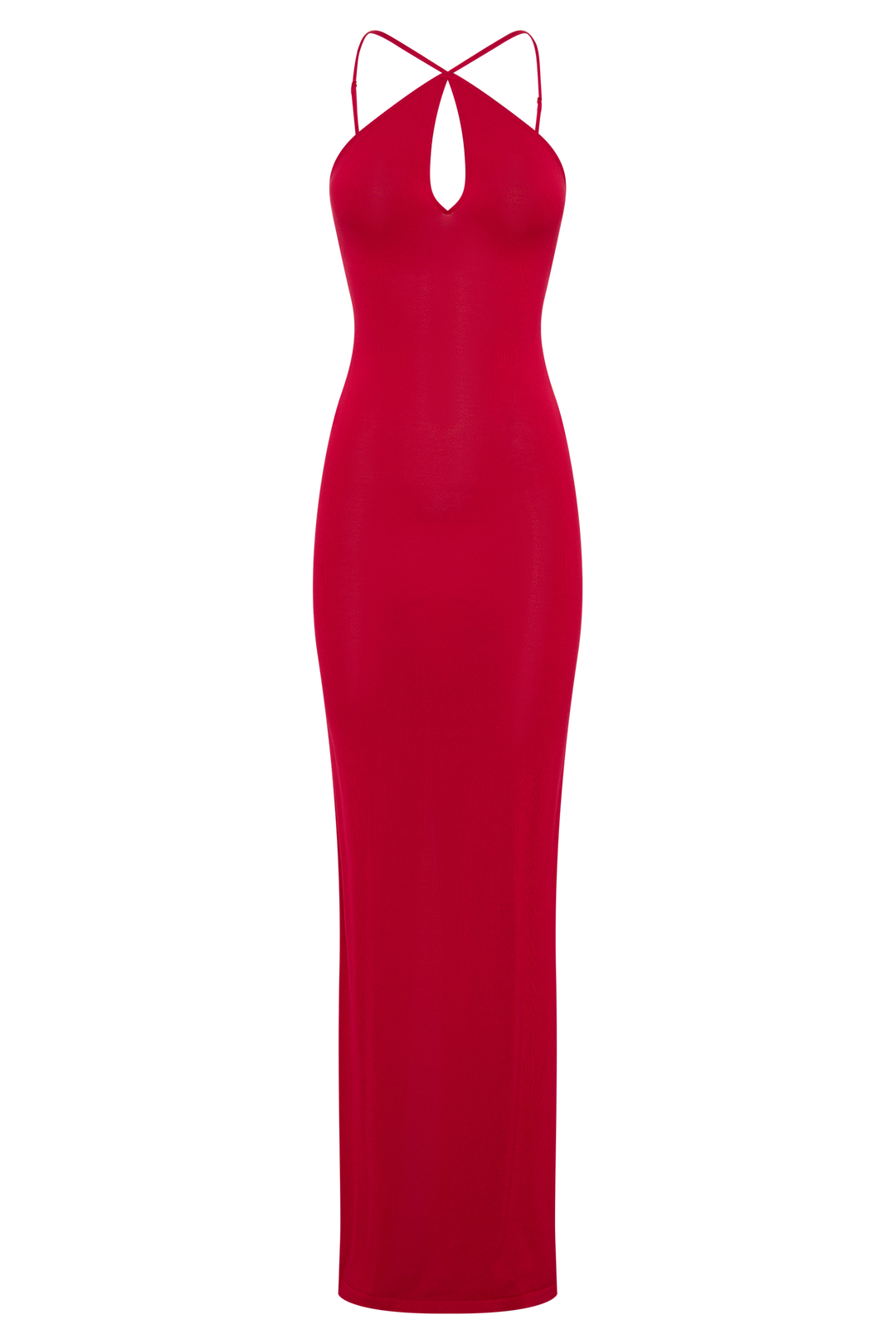 Ashtin Cross Front Knit Maxi Dress - Red