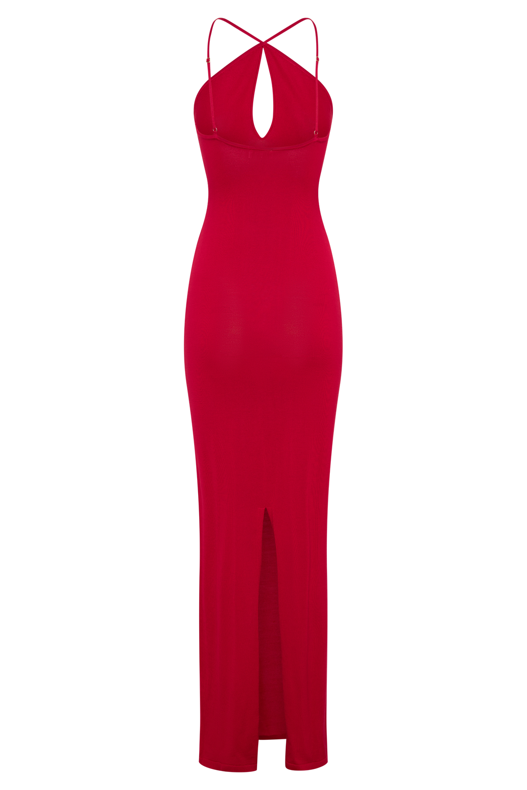Ashtin Cross Front Knit Maxi Dress - Red