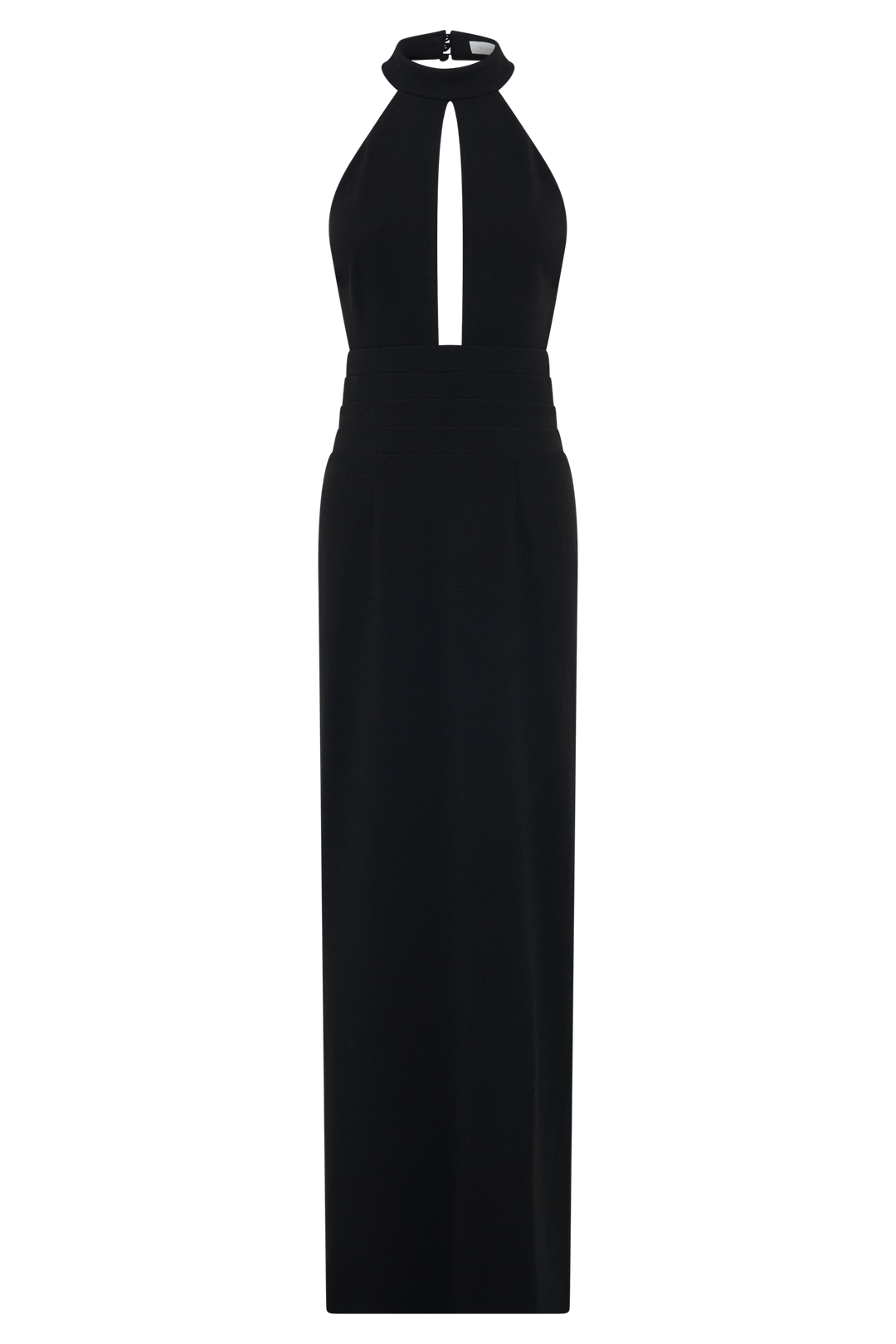 Elan Stretch Crepe Maxi Dress - Black