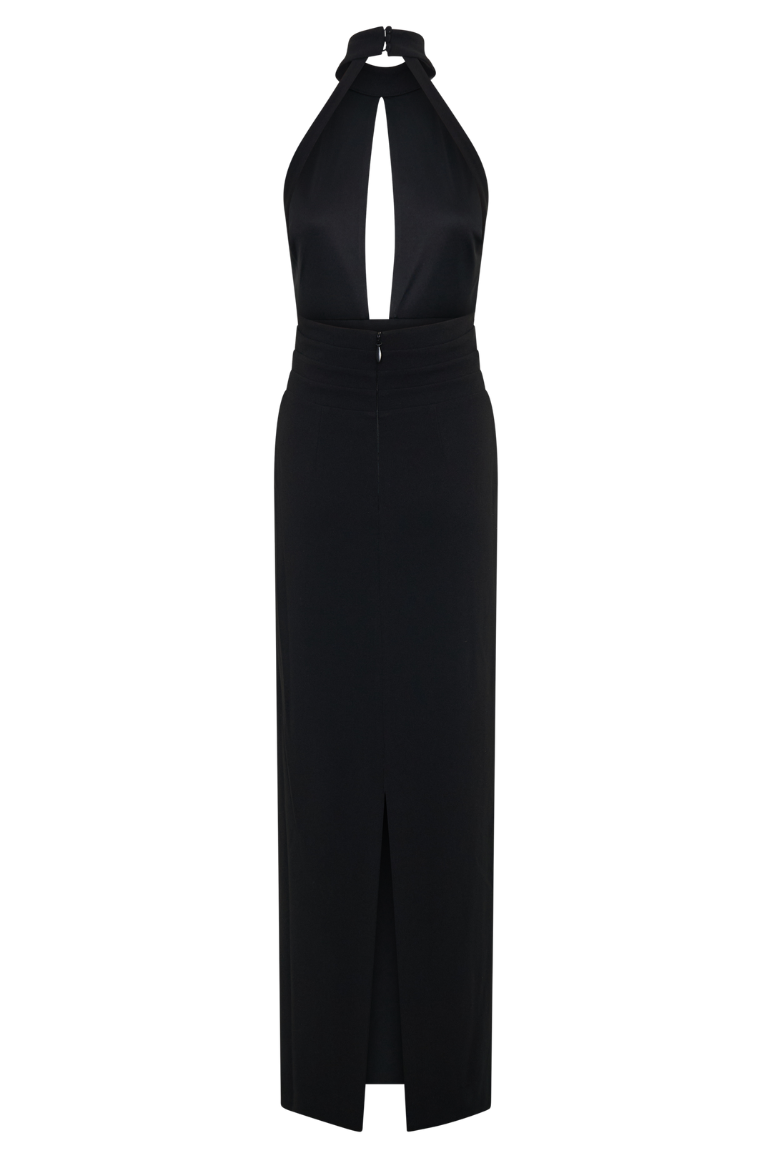 Elan Stretch Crepe Maxi Dress - Black