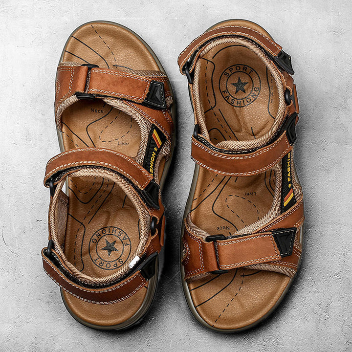 Bennett™ | AirCushion Adjustable Leather Sandals